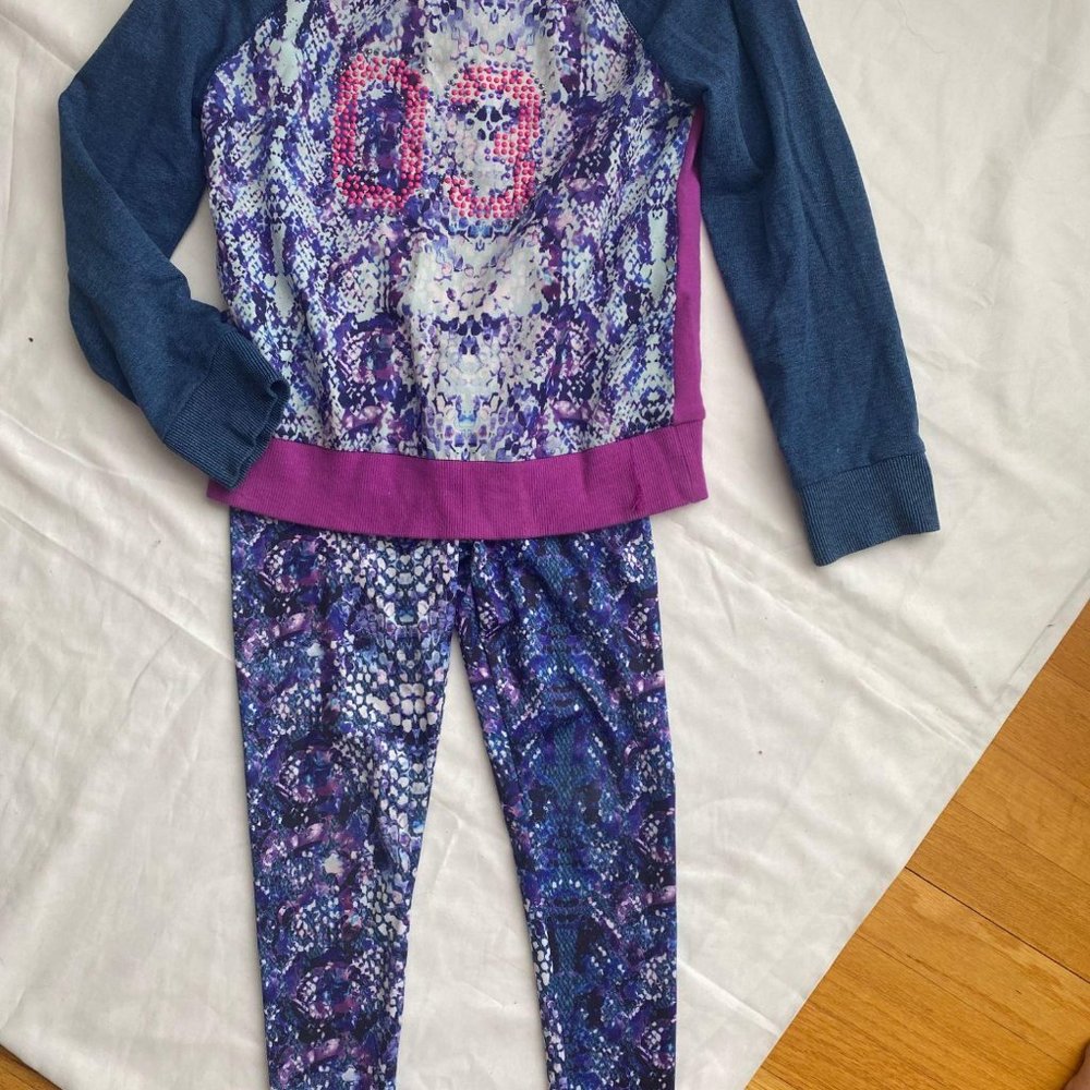 Little Miss Matched sweatshirt & leggings sz 6